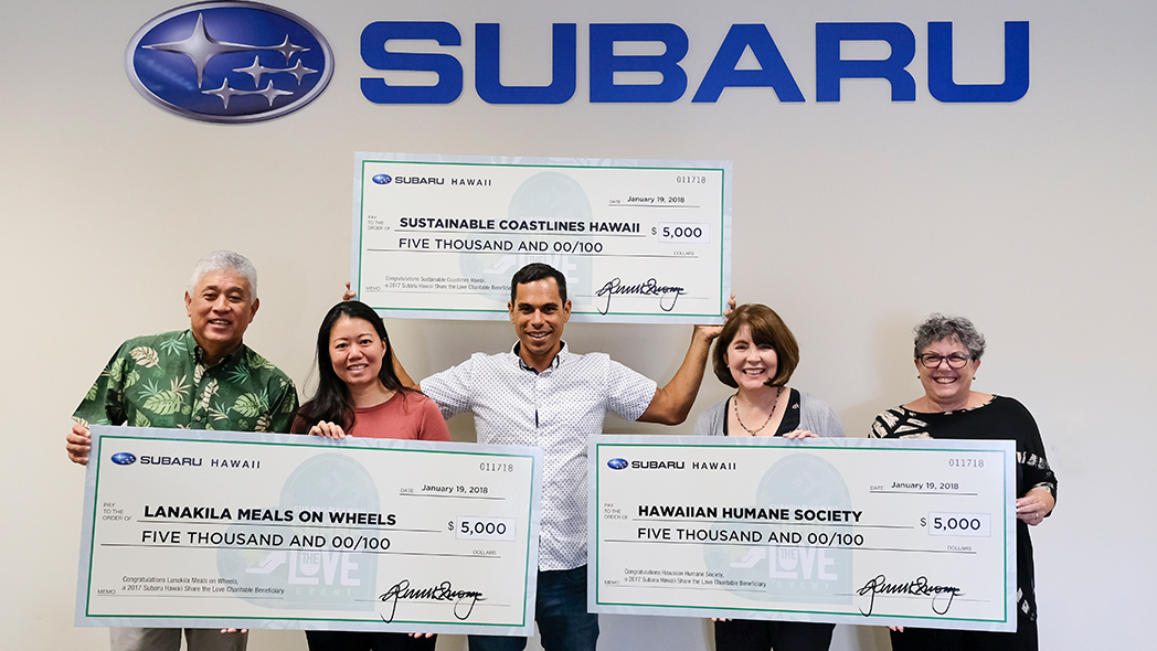 Subaru Hawaii’s Share the Love Sales Campaign Benefits Six Local Nonprofits