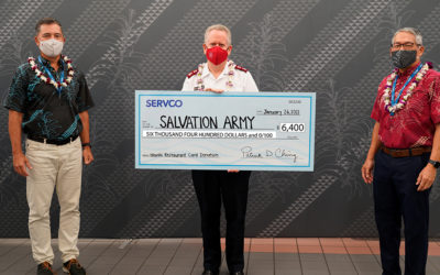 Servco Team Members Donate $6,400 in Hawaii Restaurant Cards to Salvation Army