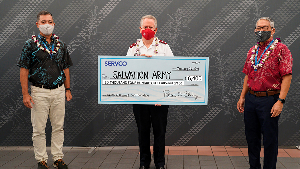 Servco Team Members Donate $6,400 in Hawaii Restaurant Cards to Salvation Army